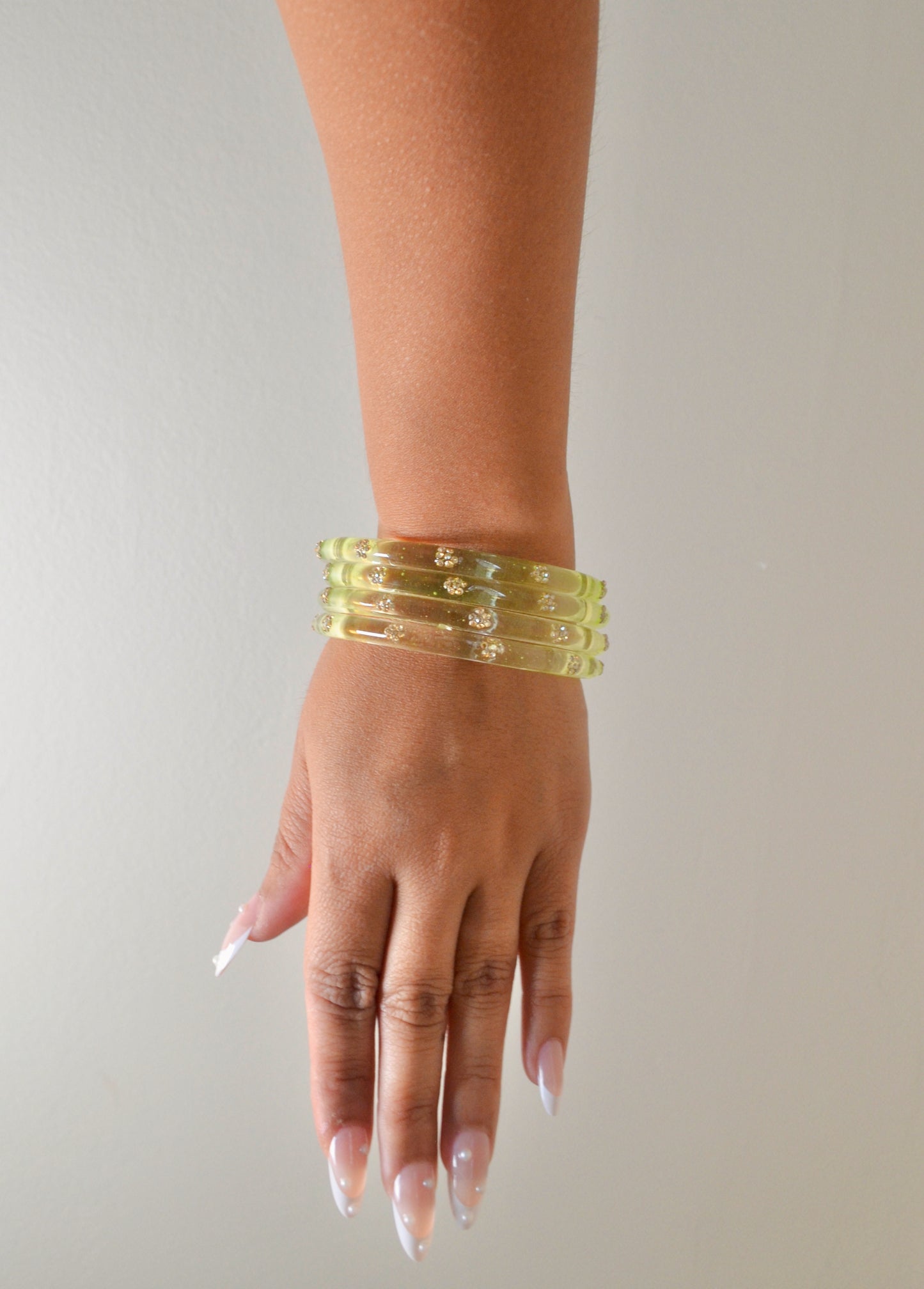 Jelly glass bangles