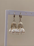Silver Pearl jhumkas