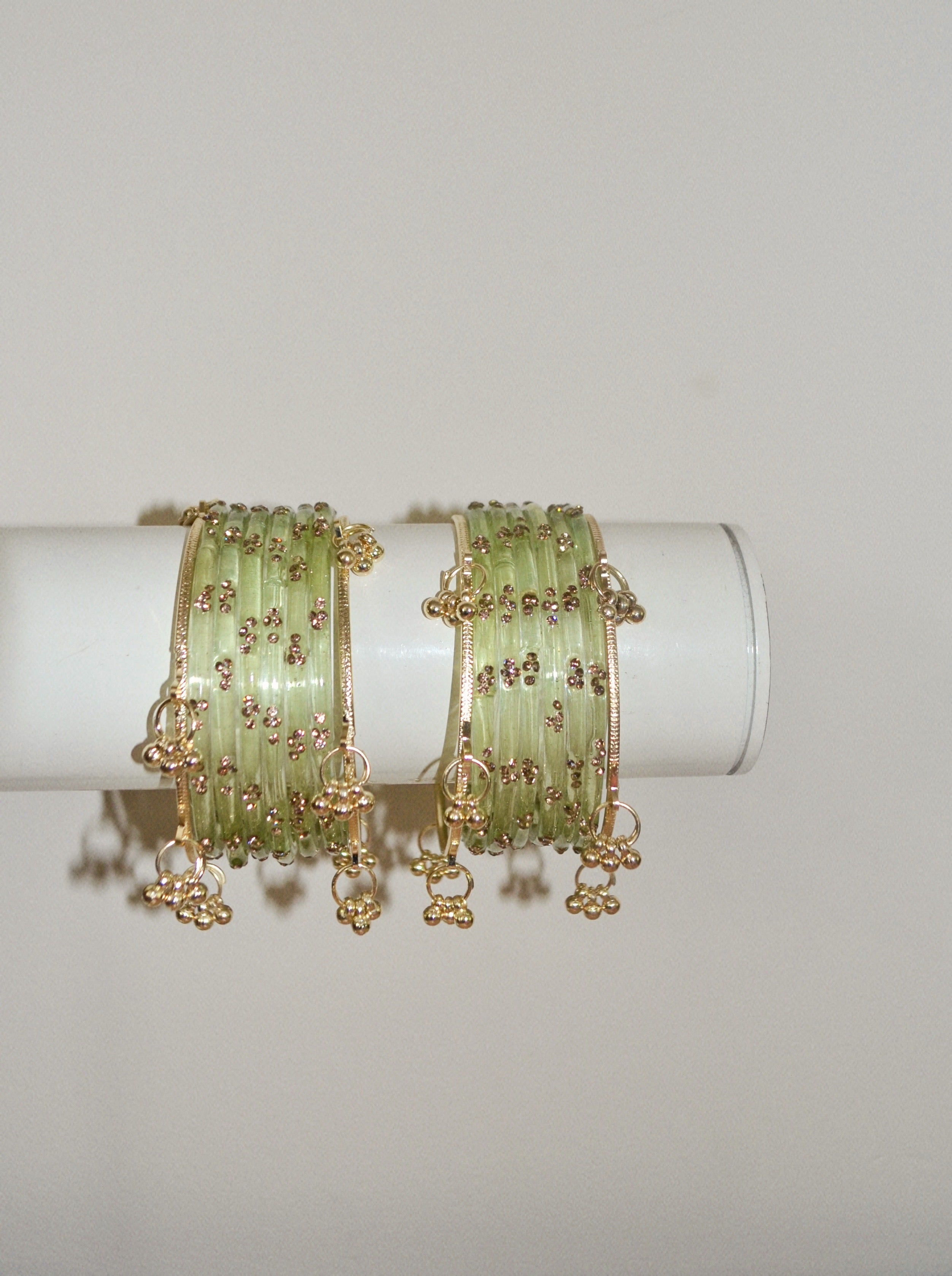 Mint julep Kashmiri bangle stack