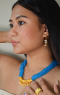 Sky blue beaded necklace