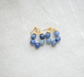Blue stone mini hoops