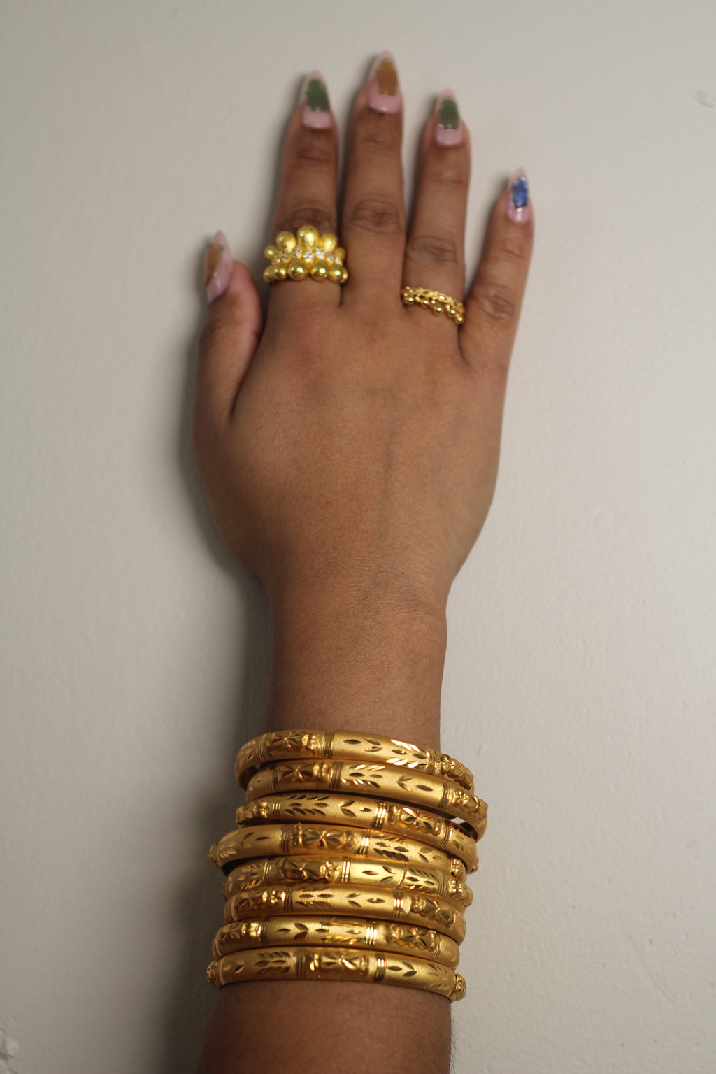 Gold filled dangly micro ring