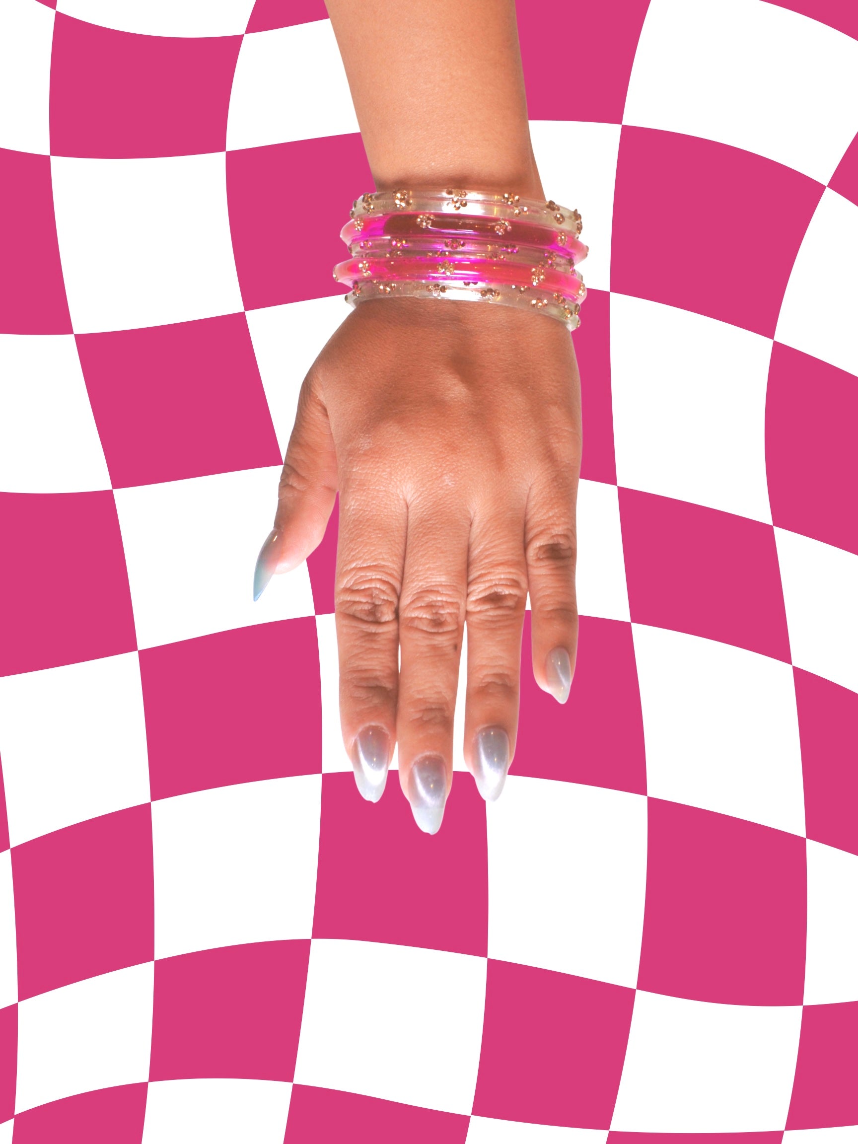 Fierce fuchsia bangle stack