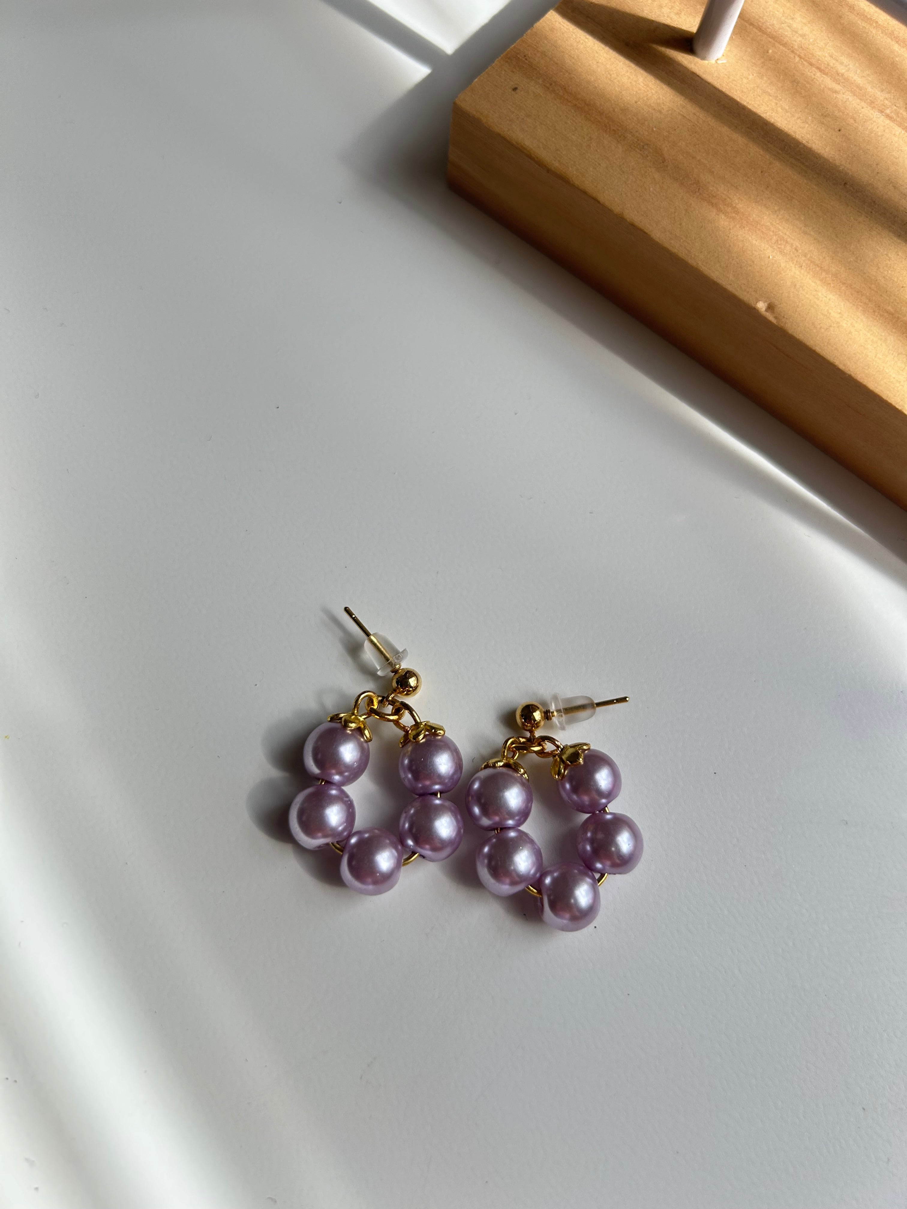Mini lavender hoops