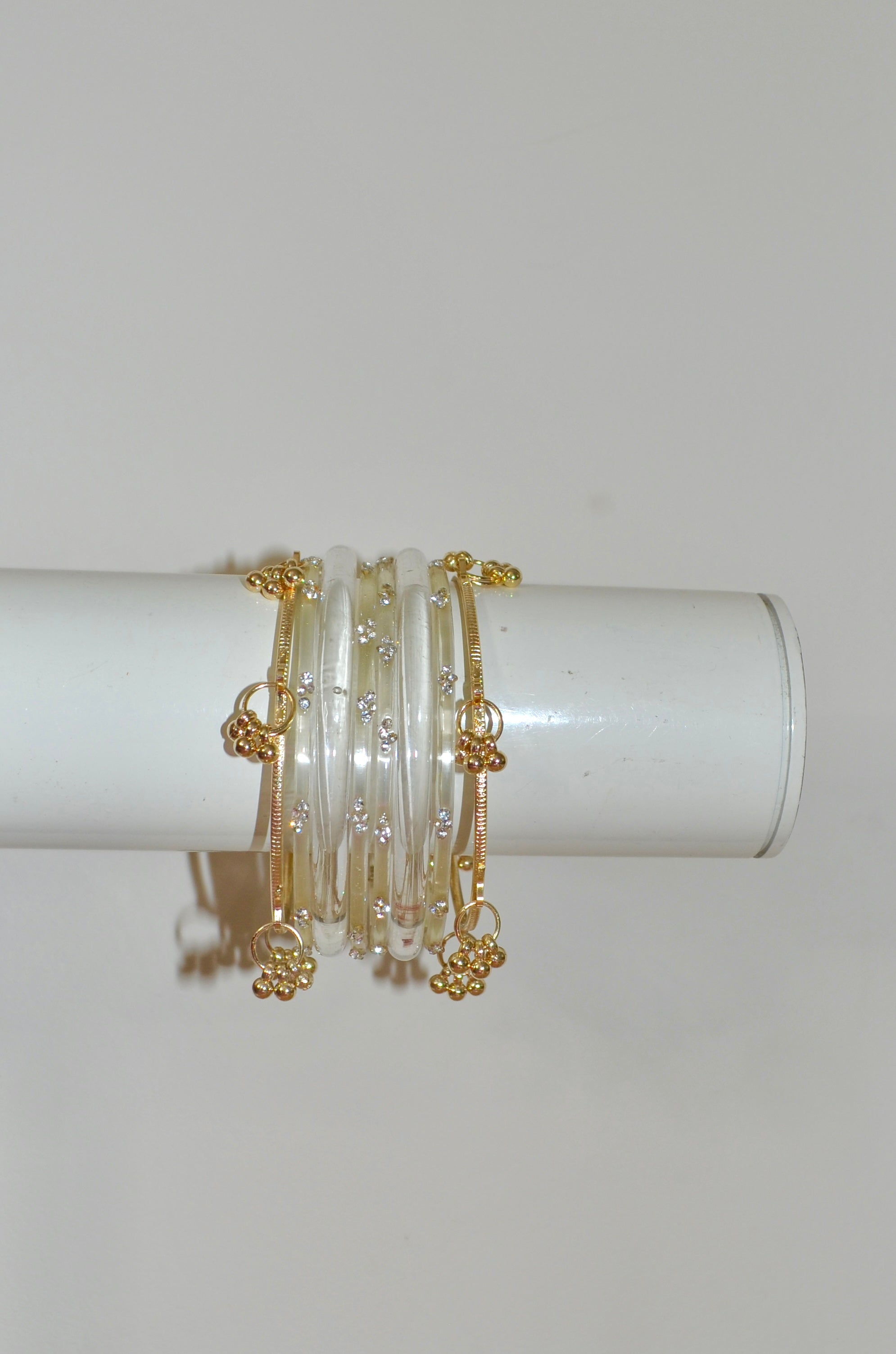 Glass slipper bangle stack