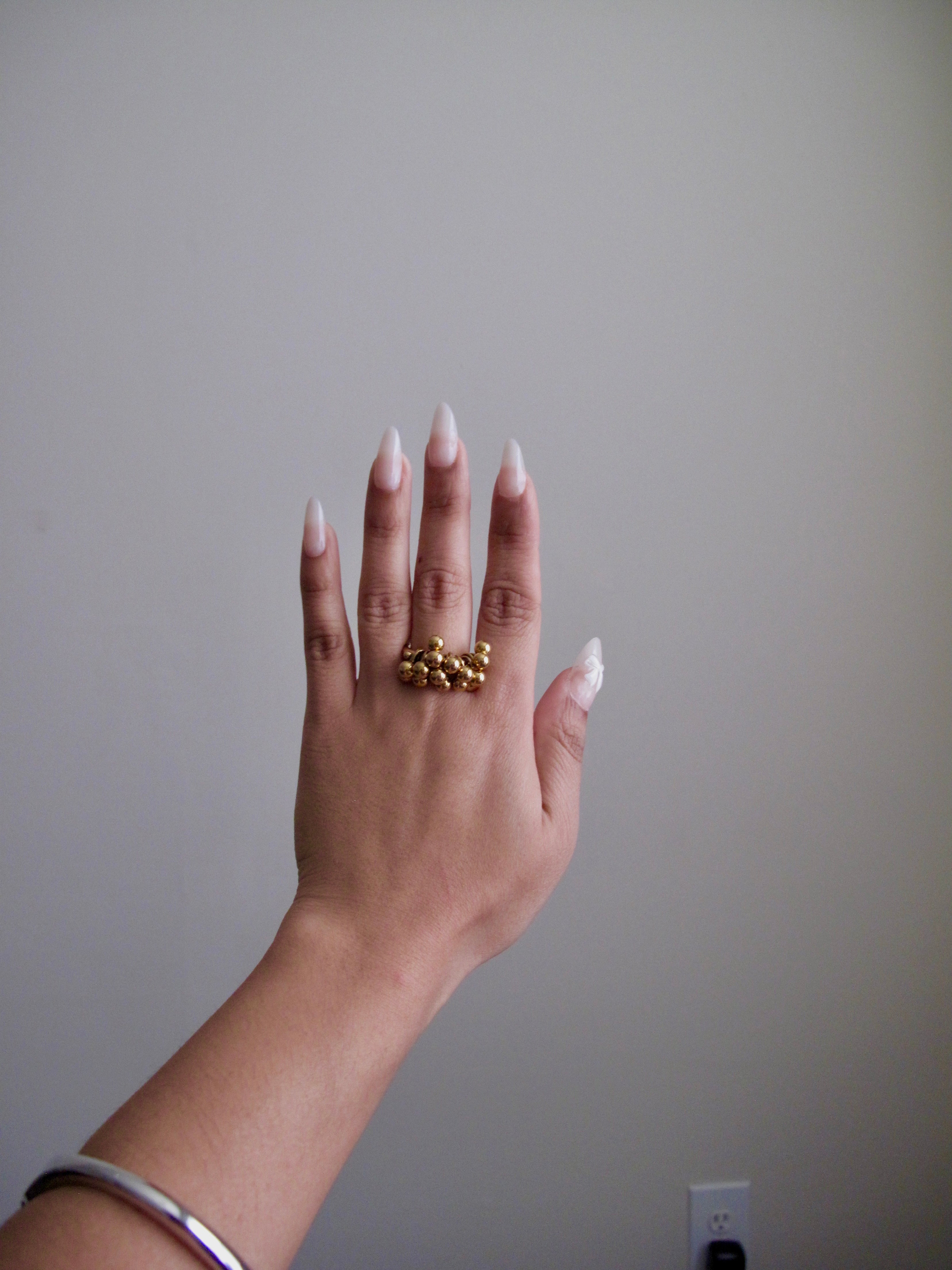 Gold beaded ring