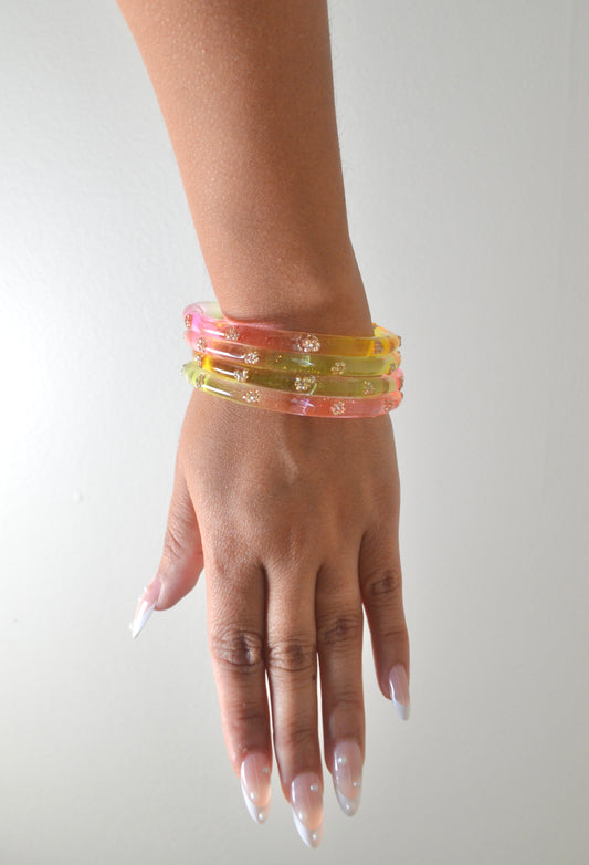 Jelly glass bangles