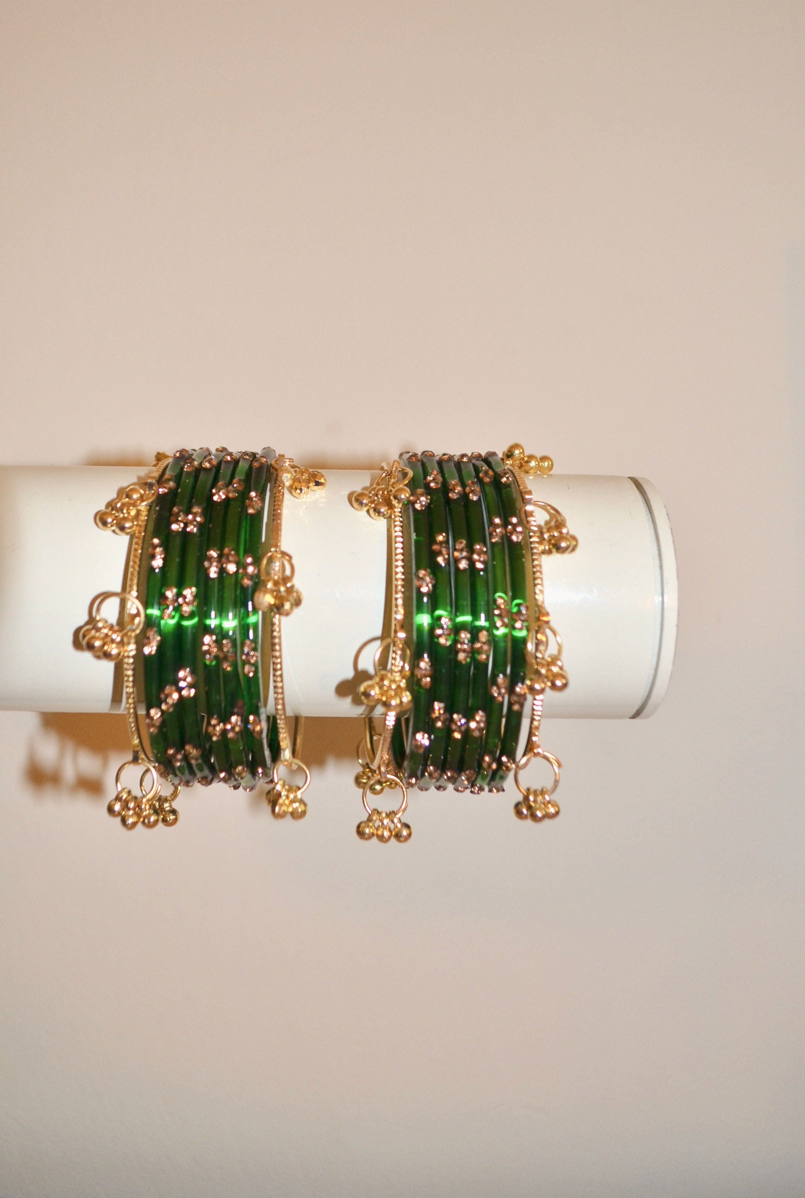 Emerald Kashmiri bangle Stack