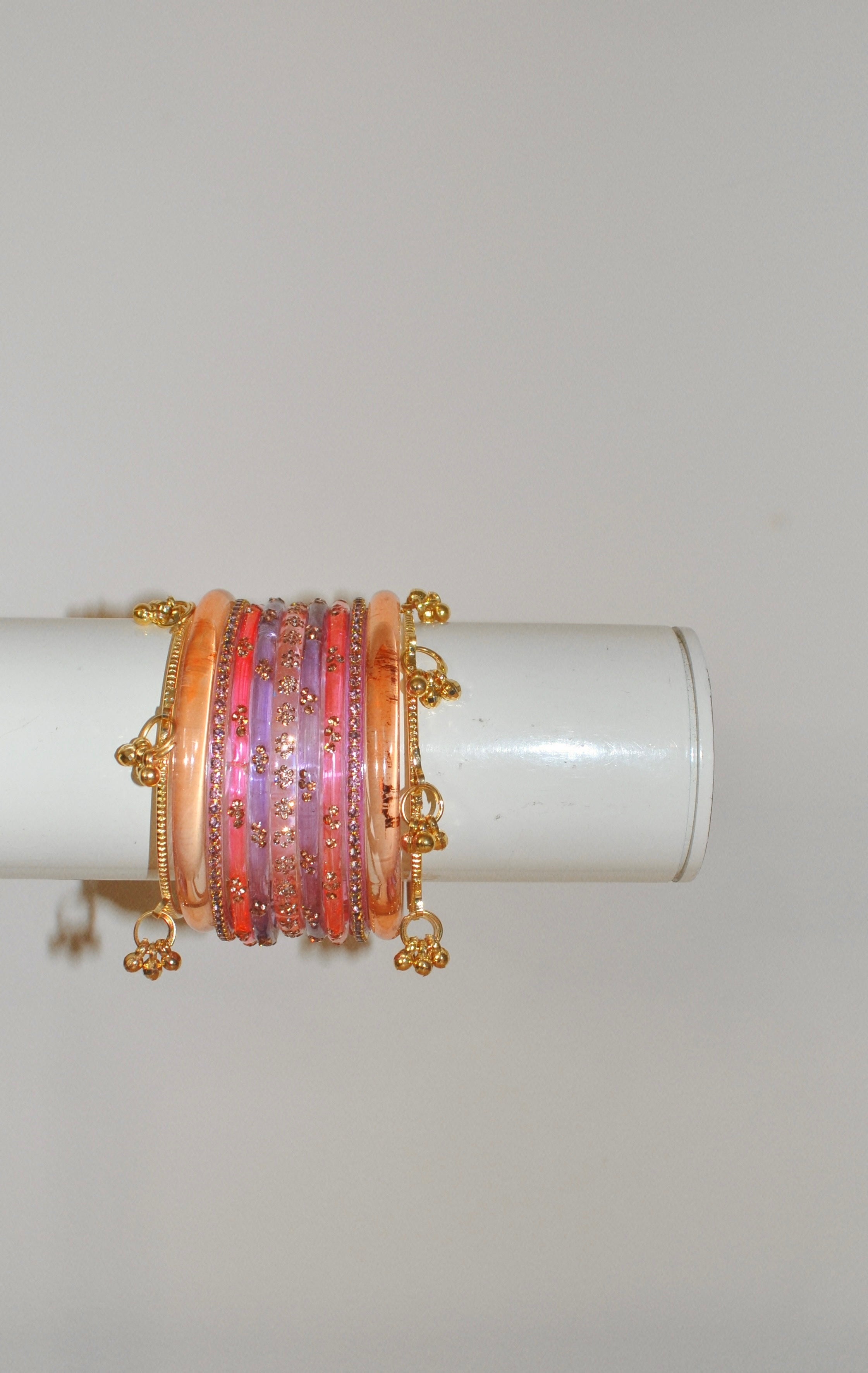 Tropical swirl bangle stack