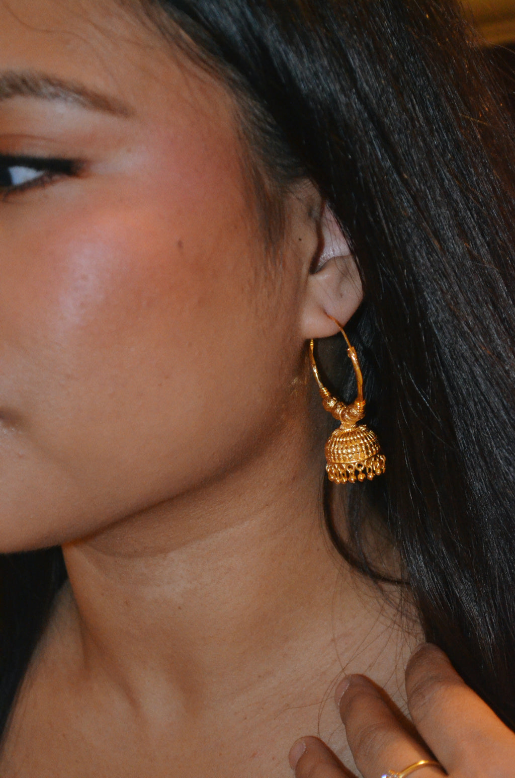 Halo jhumka drop hoop