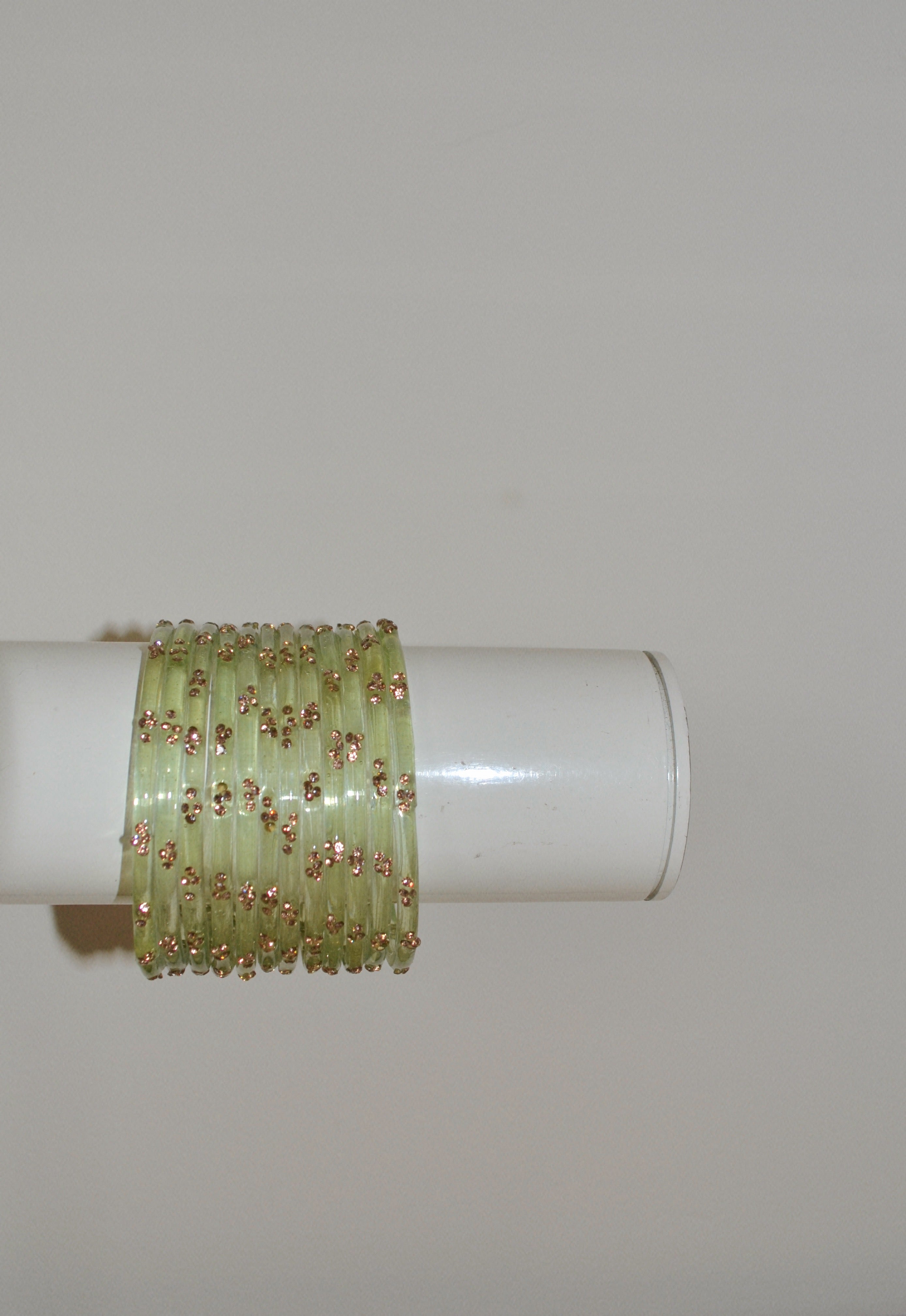 Raindrop glass bangles