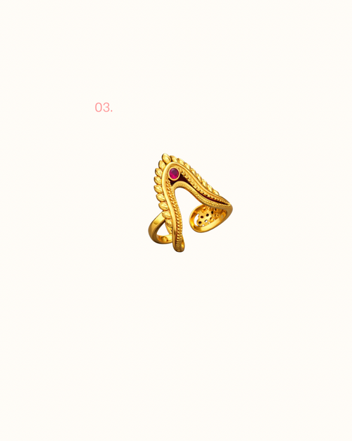 14k gold filled Crowned vanki ring