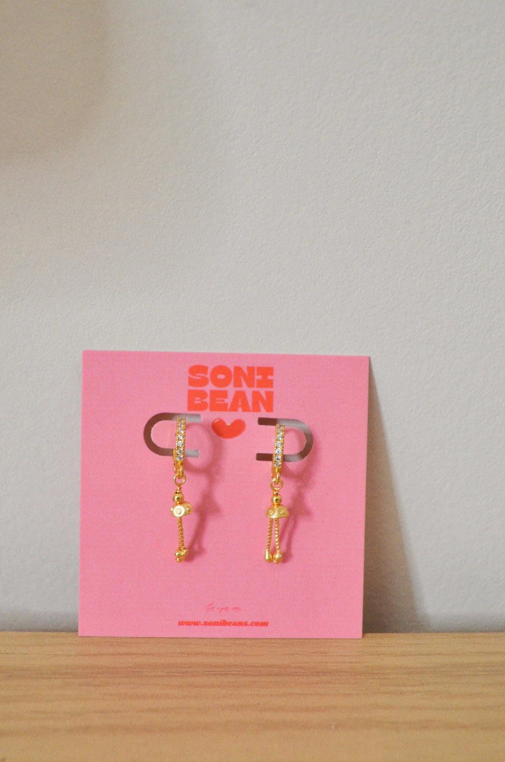 14k gold plated dangly jhumkas