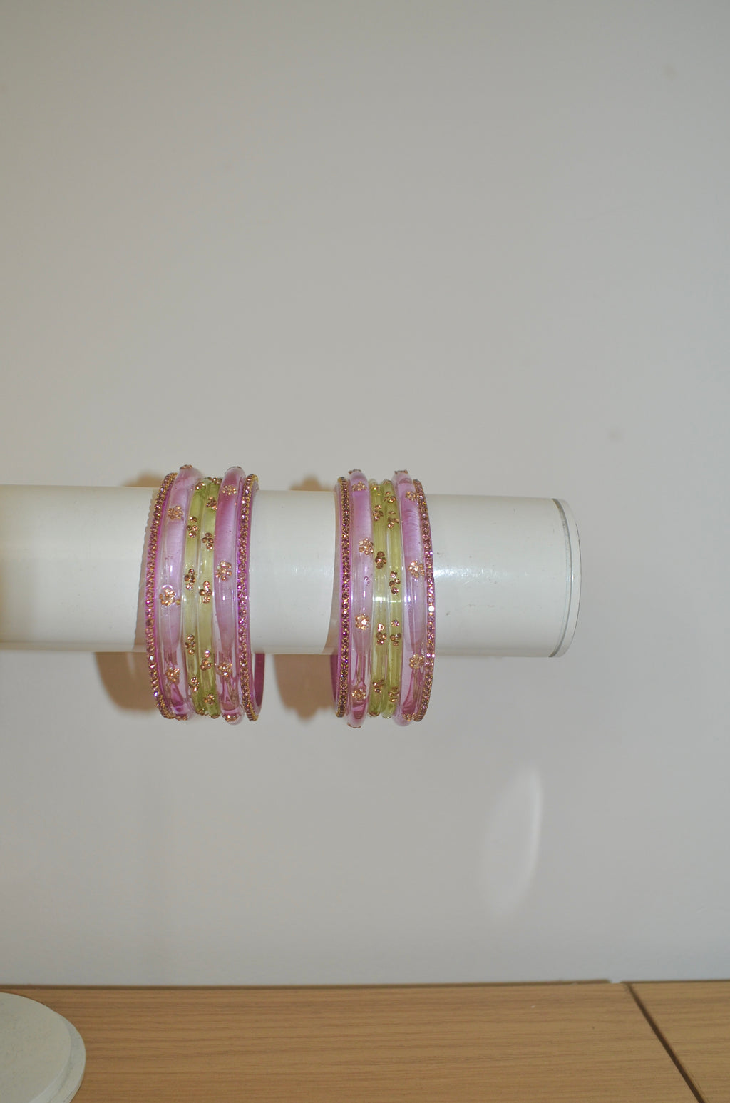 Ube matcha latte bangle stack