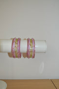 Ube matcha latte bangle stack