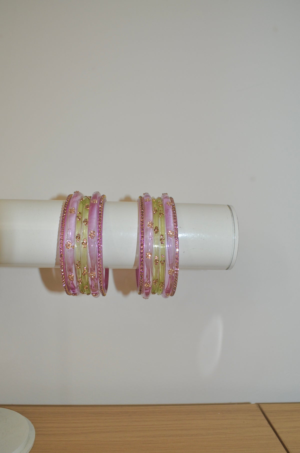 Ube matcha latte bangle stack