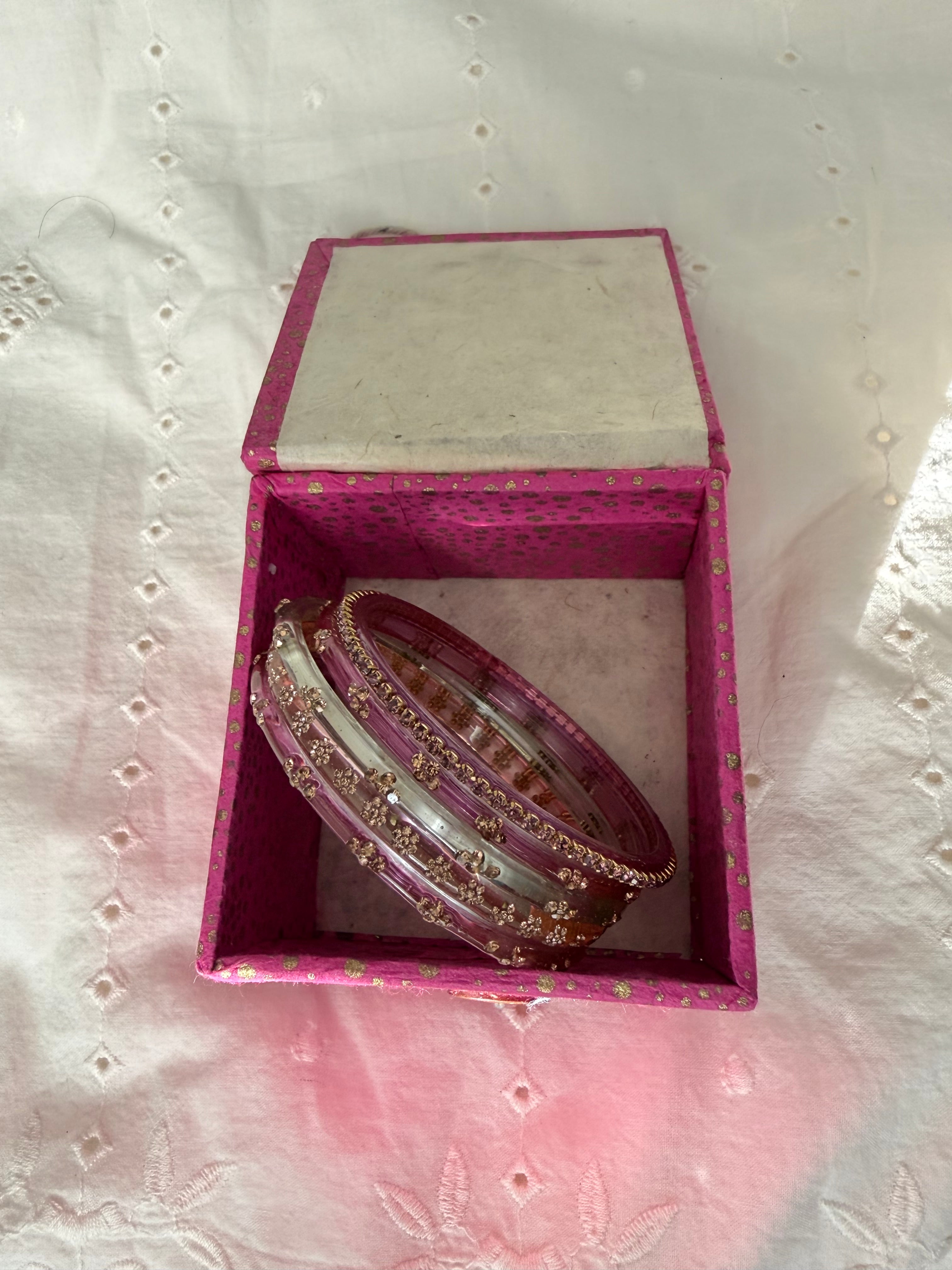 Purple Lillies bangle stack