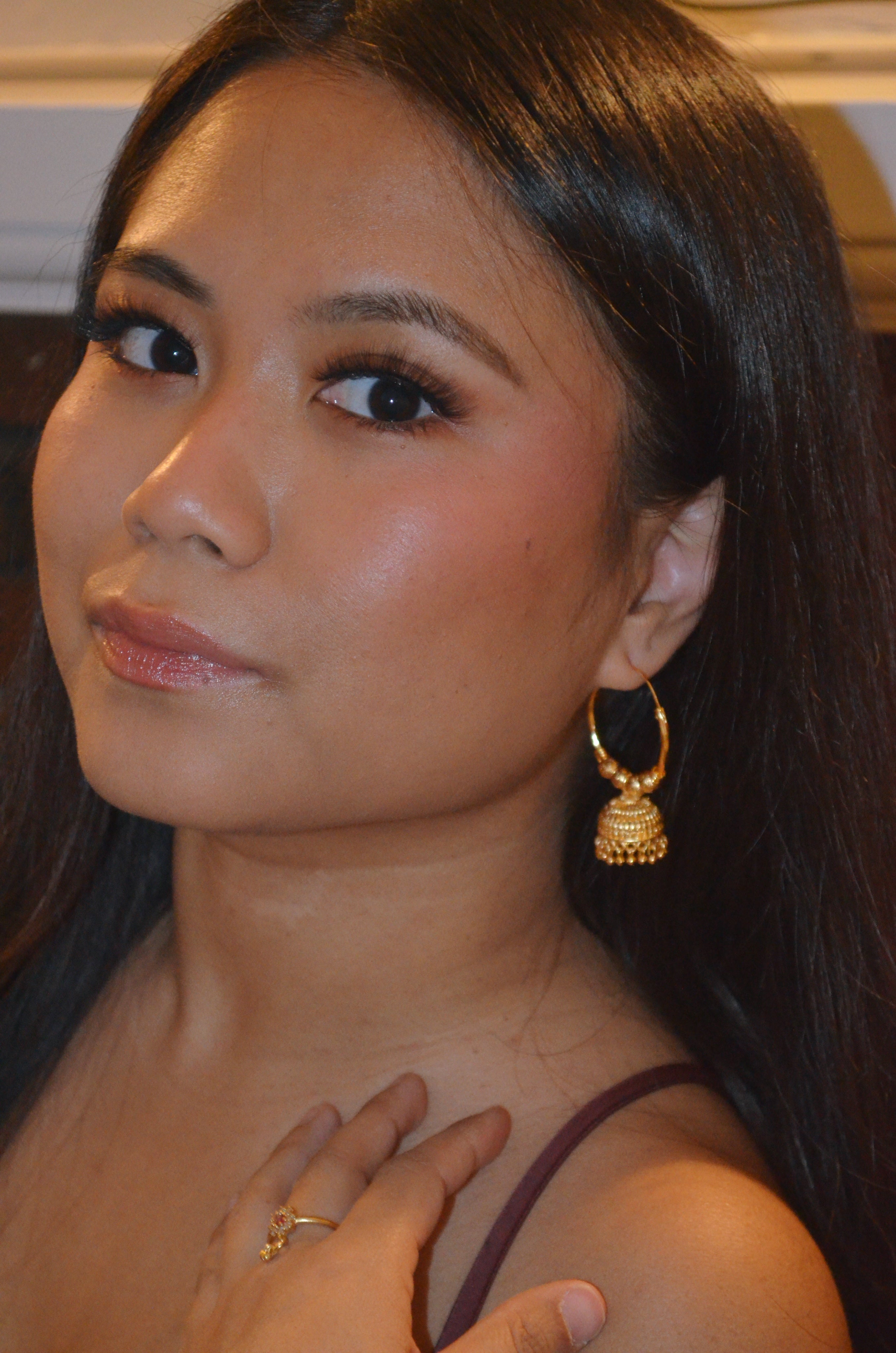 Halo jhumka drop hoop