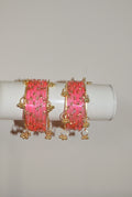 Strawberry jam Kashmiri bangle stack