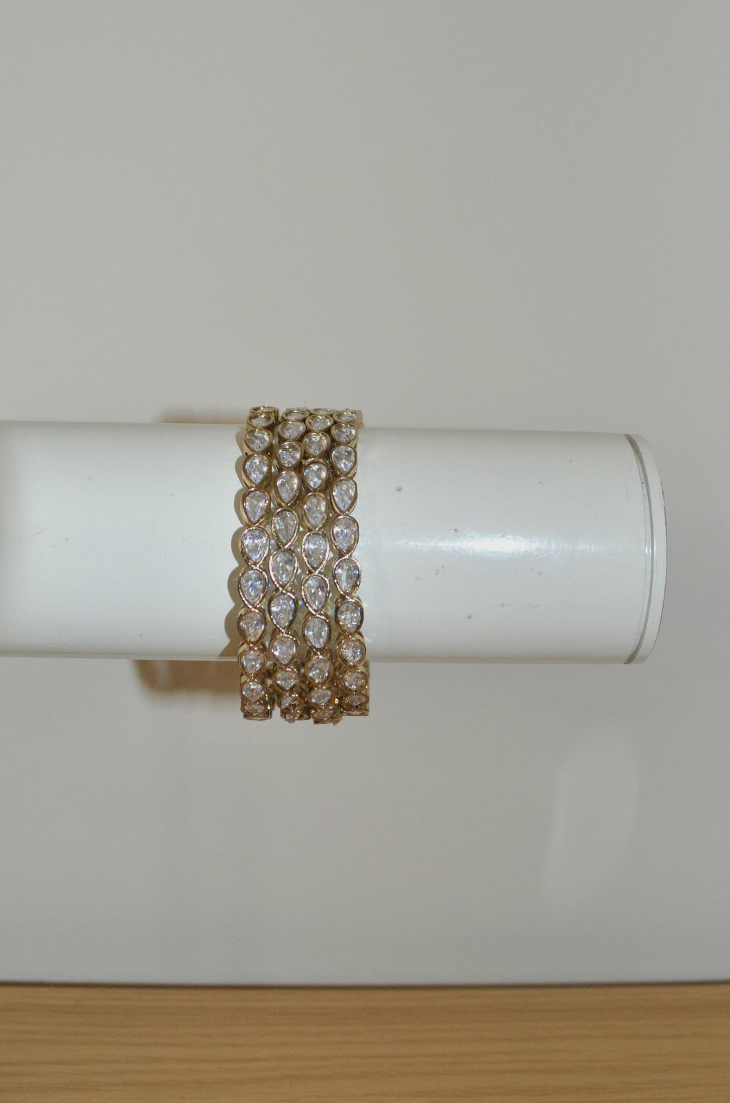 Pear drop kundan bangles