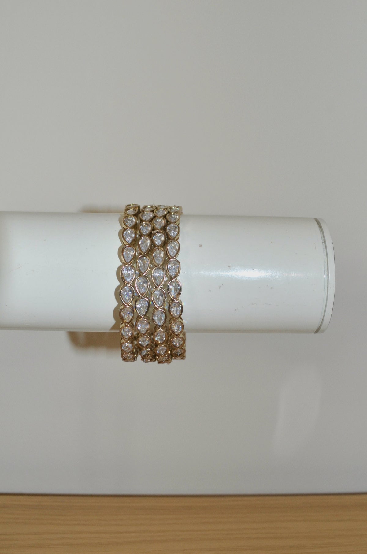 Pear drop kundan bangles