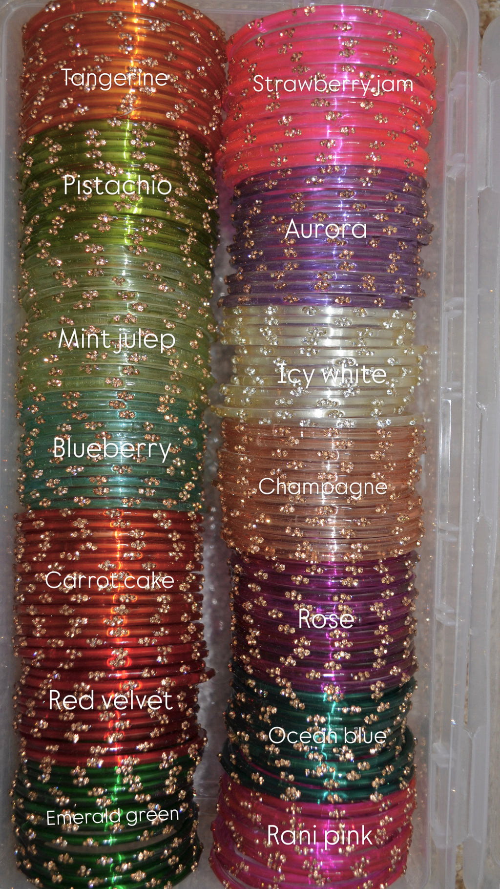 Raindrop glass bangles
