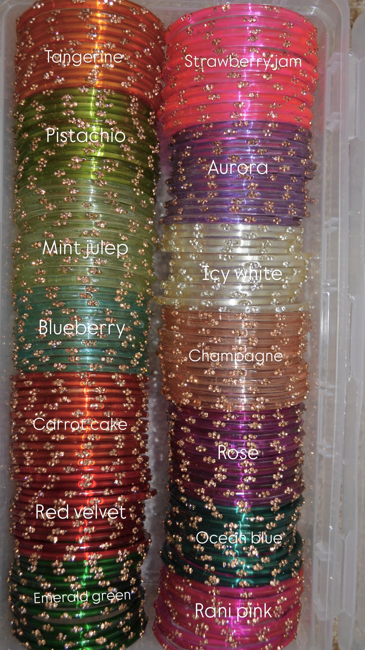 Raindrop glass bangles