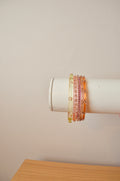 Citrus petals bangle stack