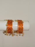 Tangerine Kashmiri bangle stack