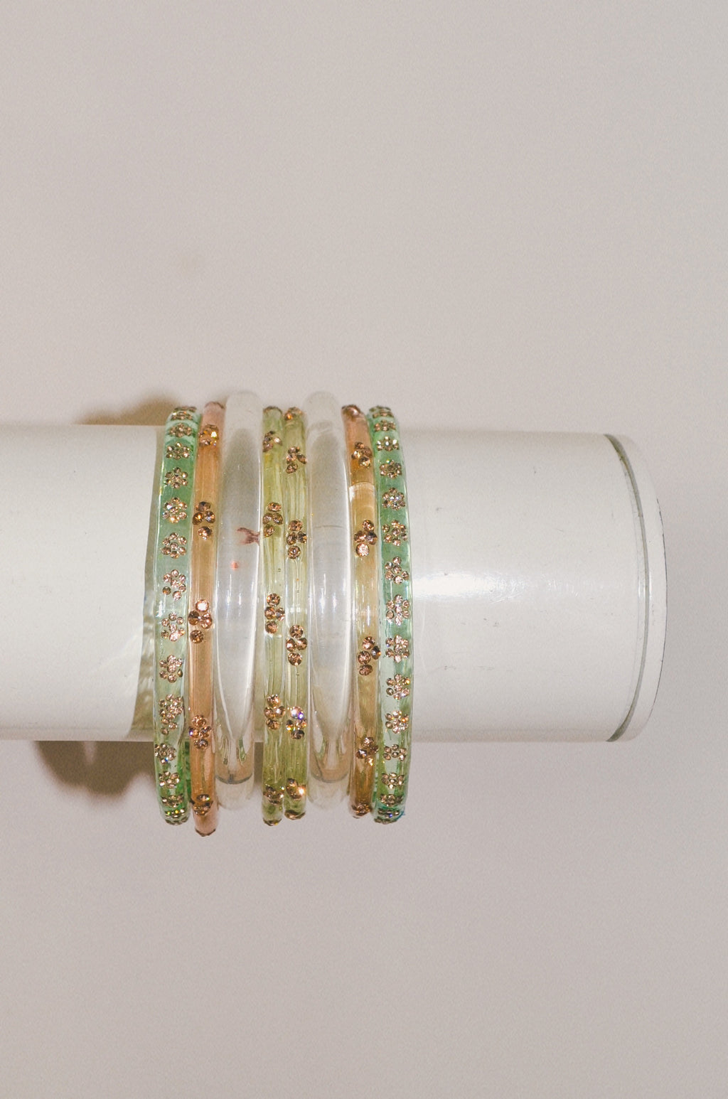 Fluffy bangle stack