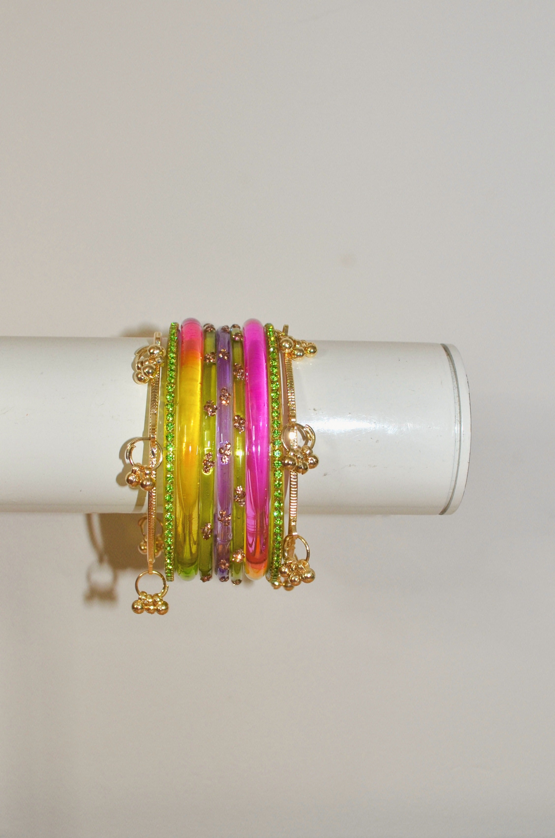 Rainbow loops bangle stack