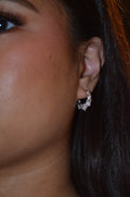 14k Silver plated rhinestone marwari hoop