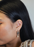 Silver mini jhumka earrings