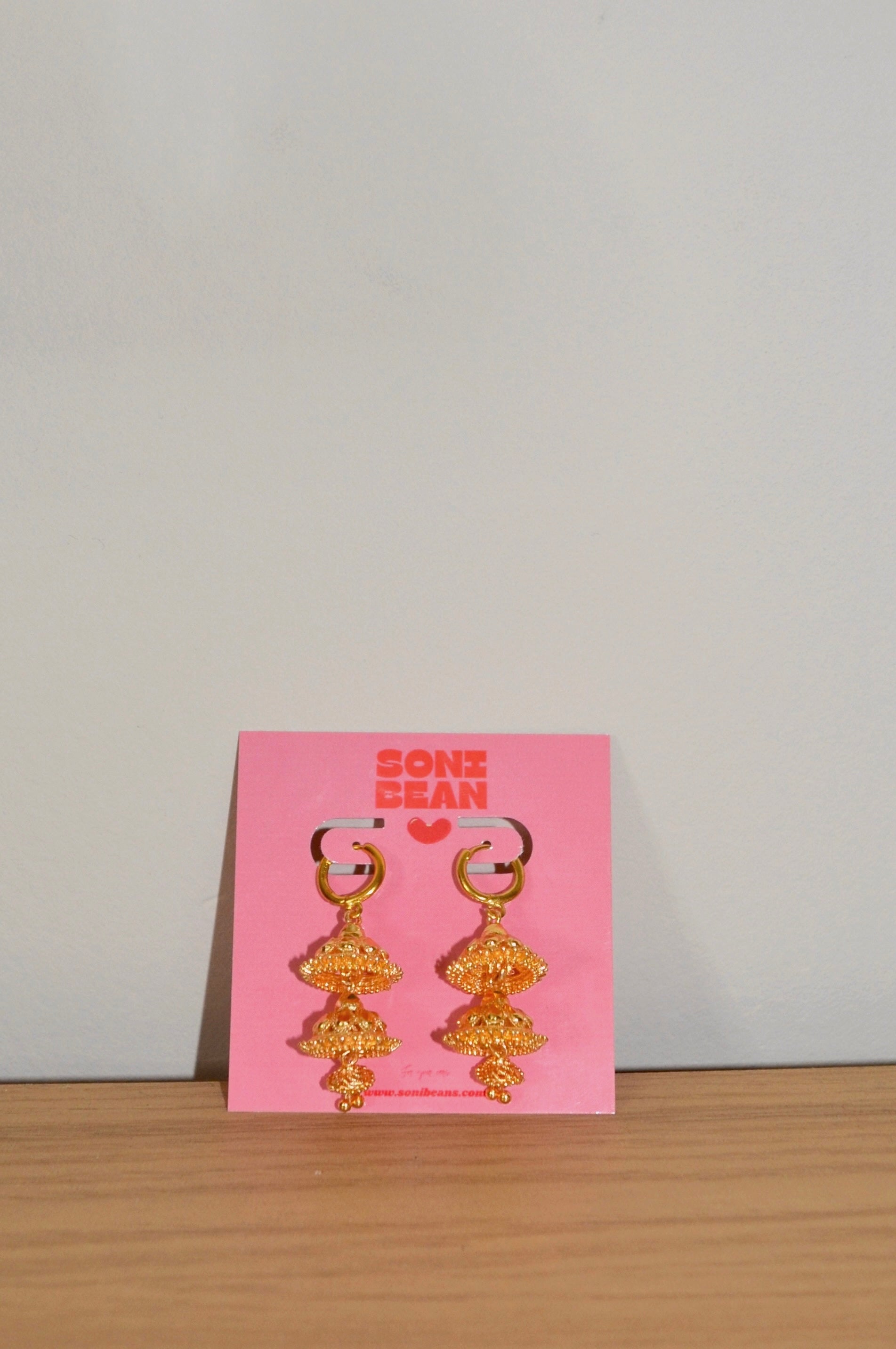Meena gold plated jhumkas