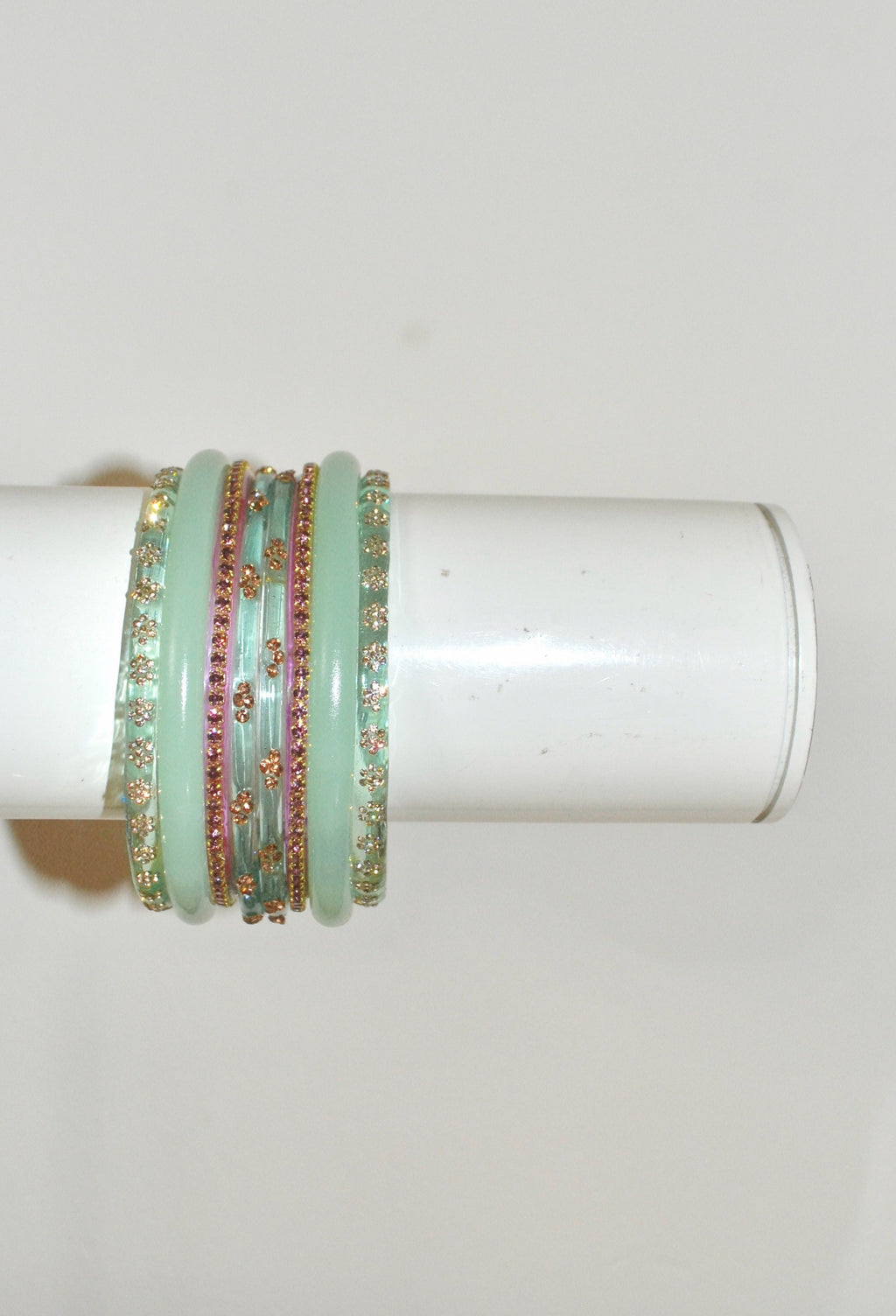 Spearmint bangle stack