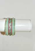 Spearmint bangle stack