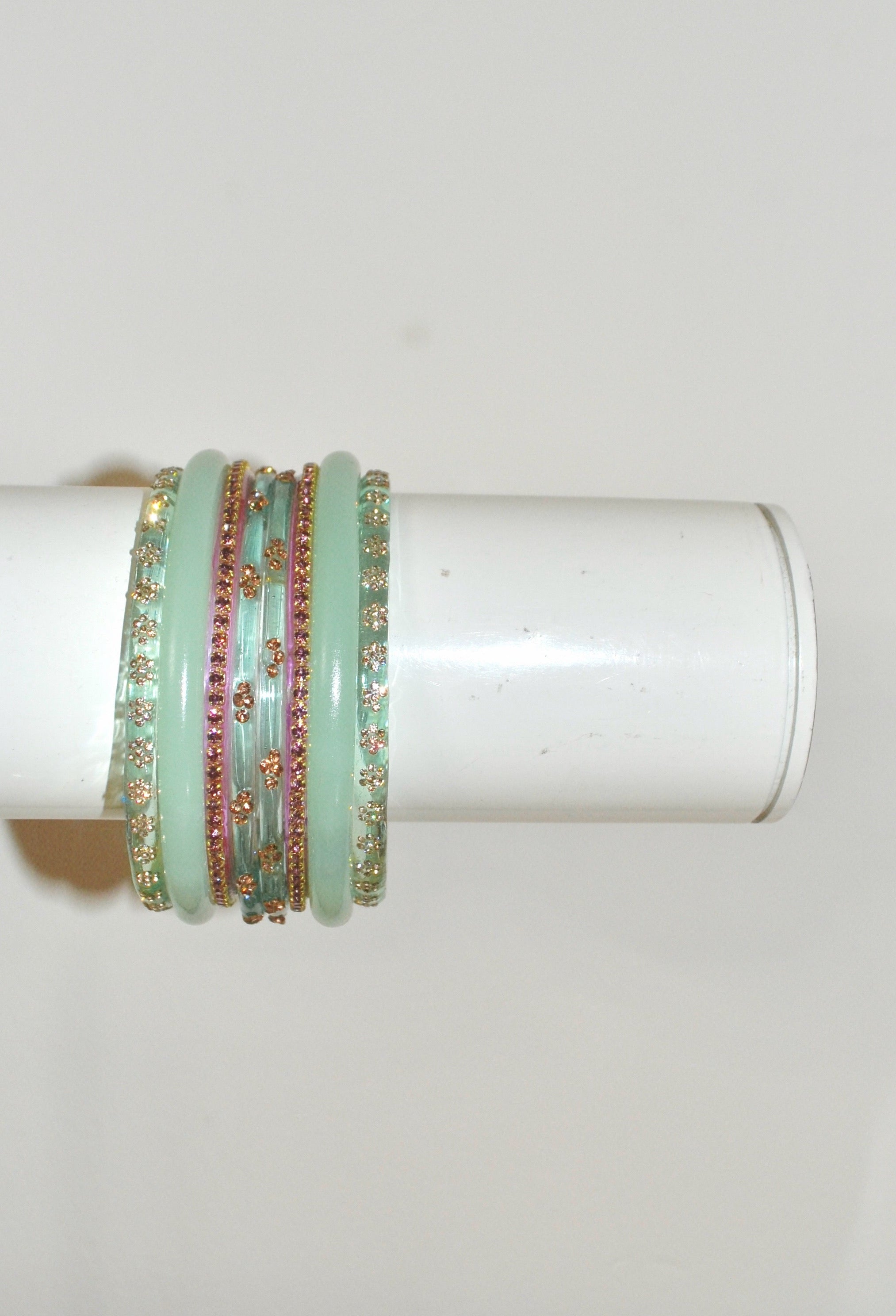 Spearmint bangle stack
