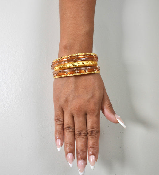 Pumpkin spice bangle stack