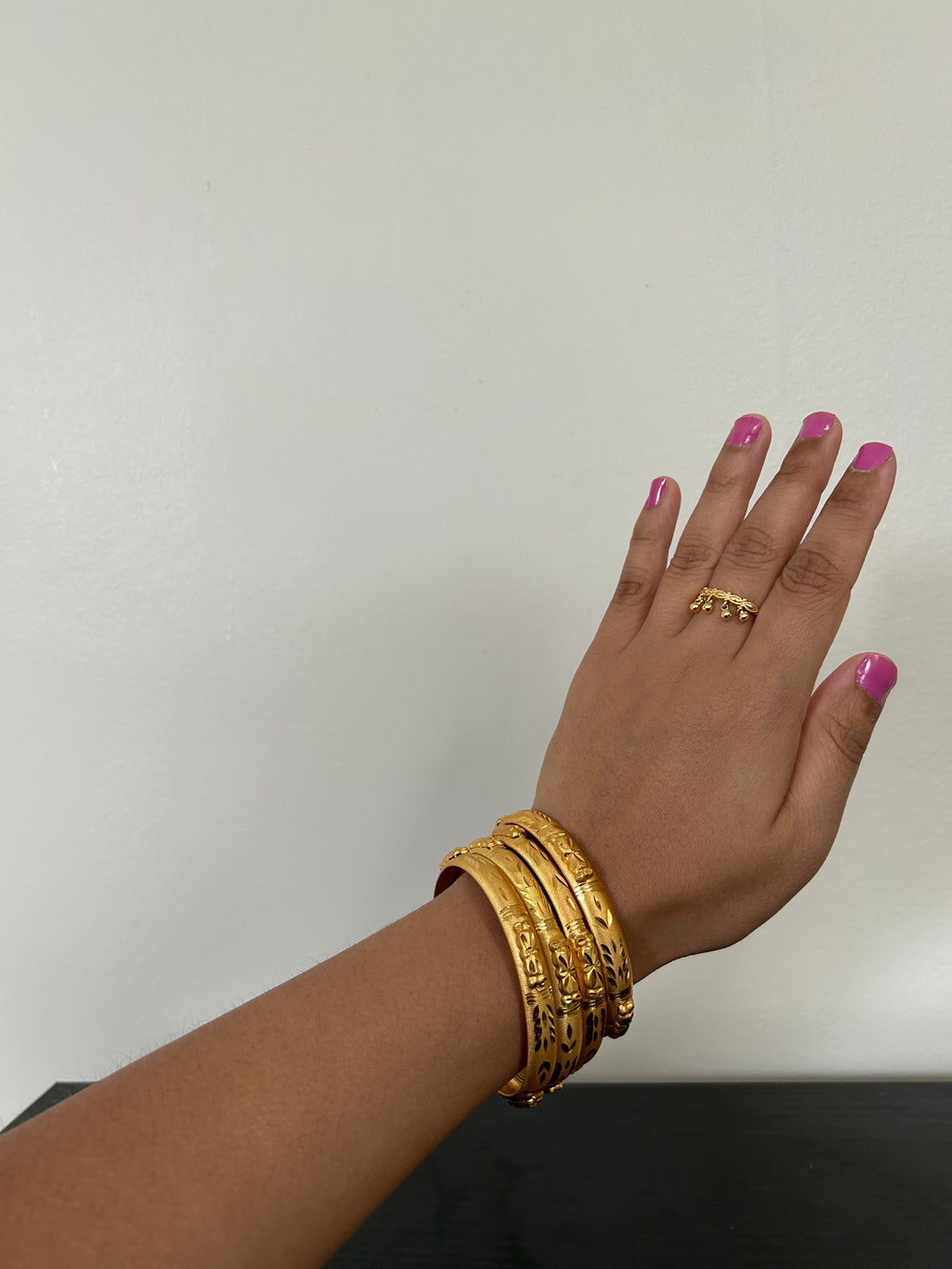 Gold filled dangly micro ring