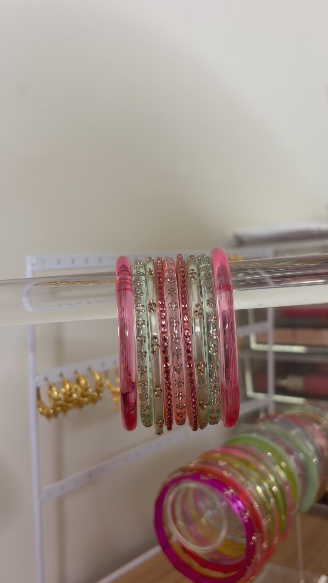 Bubble gum bangle stack