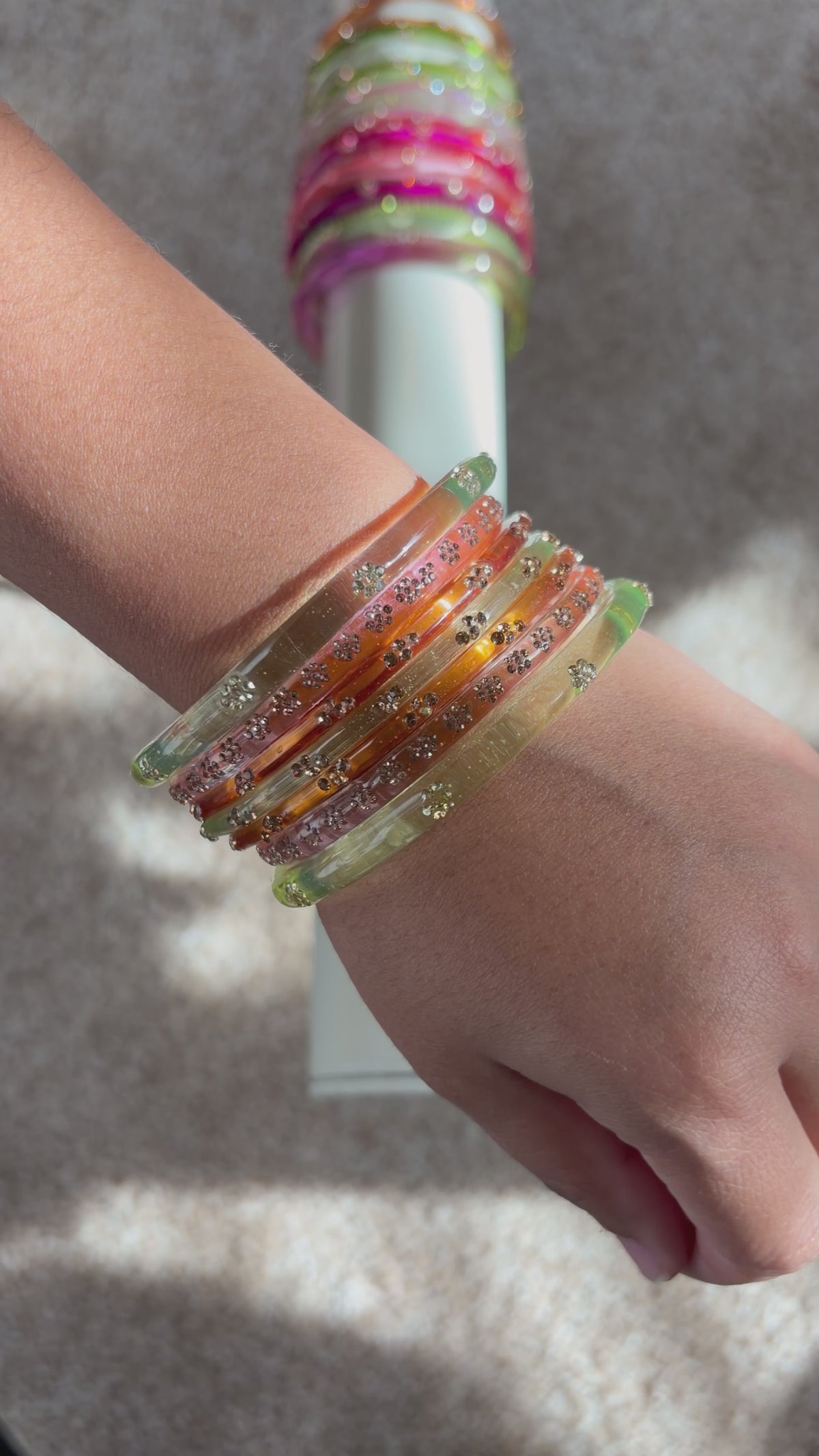 Cinnamon lime bangle stack