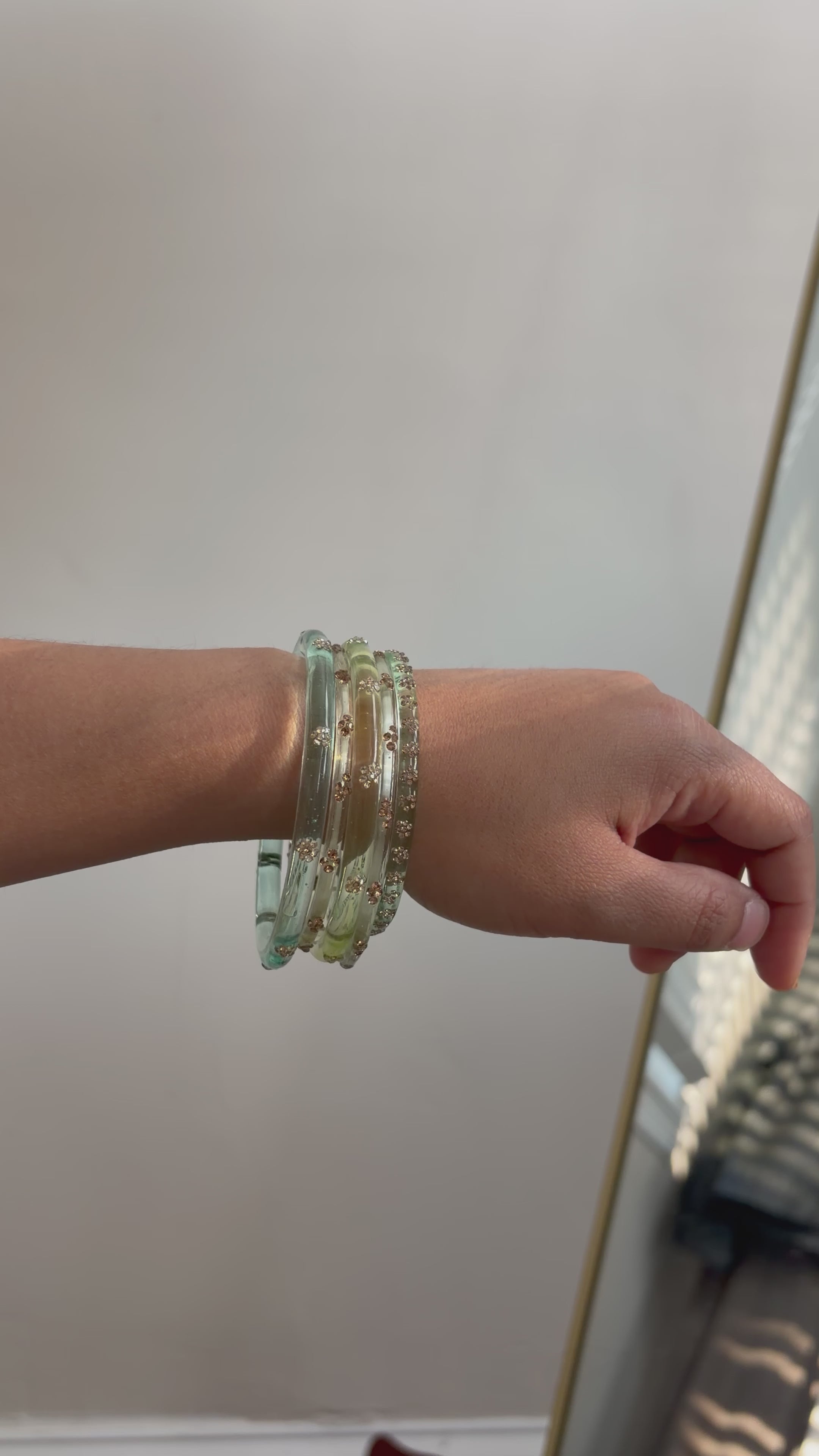 Aqua babe bangle stack